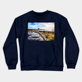 The Holy Island of Lindisfarne Fishing Rope Crewneck Sweatshirt